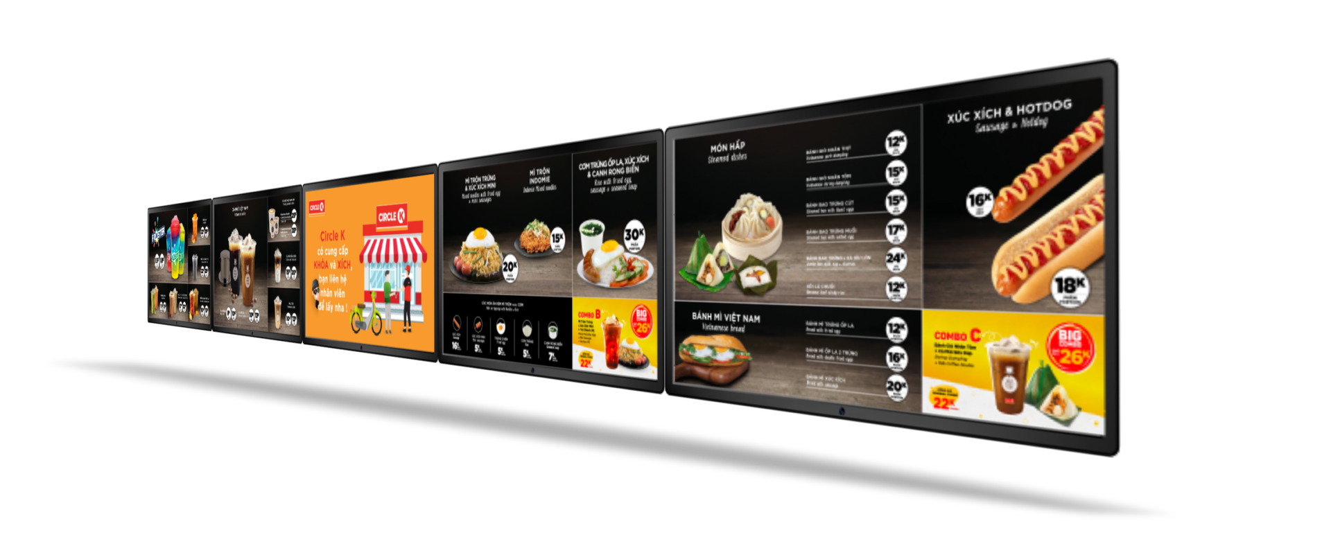 Giải pháp menu điện tử nhiều màn hình